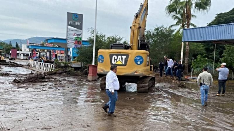 Área deformada por desborde de arroyo por lluvias en México. (Foto: Gobierno de Jalisco)