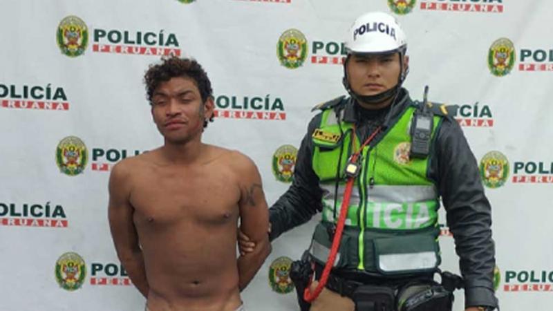 La Victoria  joven  robar motocicleta de la Policía Vía Expresa 