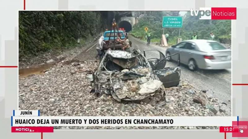 Junín: huaico  muerto heridos  Chanchamayo