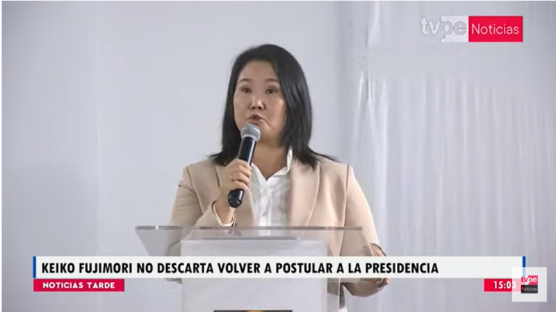 Keiko Fujimori no descarta postular en las próximas elecciones presidenciales