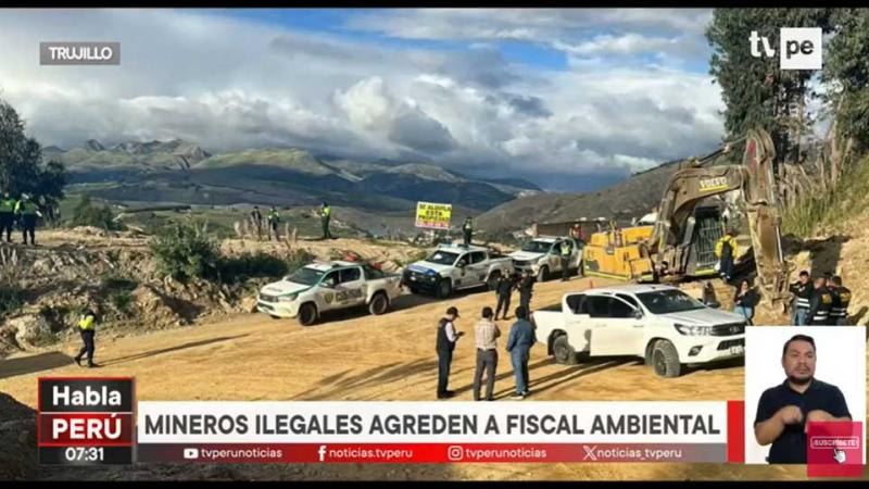 La Libertad: mineros ilegales  fiscal