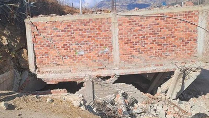 La Libertad deslizamiento pueblo de Otuzco