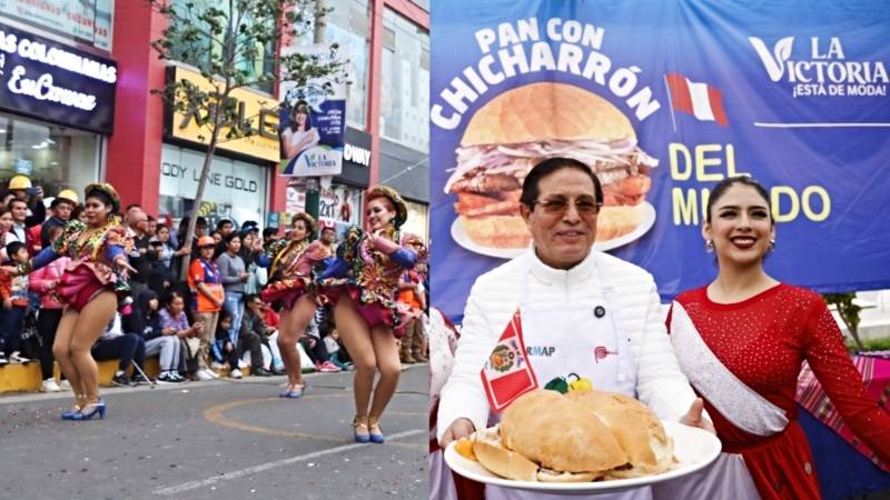 Gamarra fiesta pan con chicharrón mundial de desayunos La Victoria