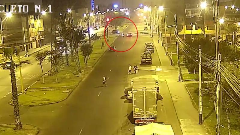 Los Olivos Accidente Cámaras de vigilancia Policía Nacional del Perú
