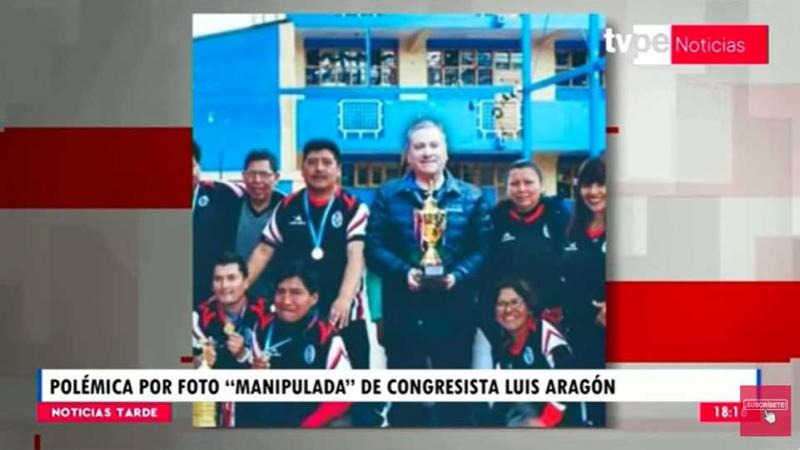 Luis Aragón:  foto 'manipulada' de congresista Cusco