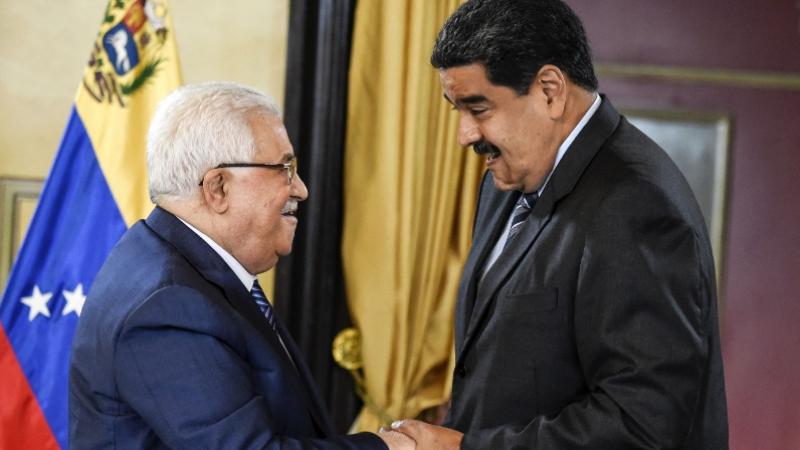 Última foto de la visita a Venezuela del mandatario de Palestina Mahmud Abás con Nicolás Maduro en el 2018