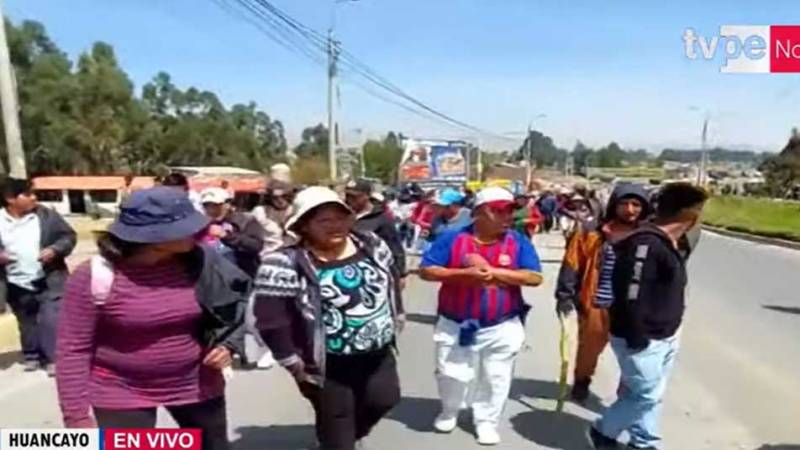 manifestación en Huancayo