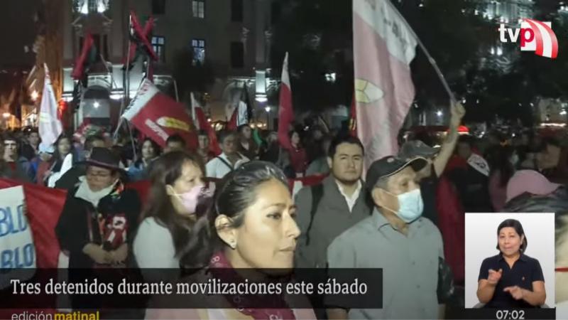 manifestaciones Plaza San Martín detenidos cámaras de seguridad 