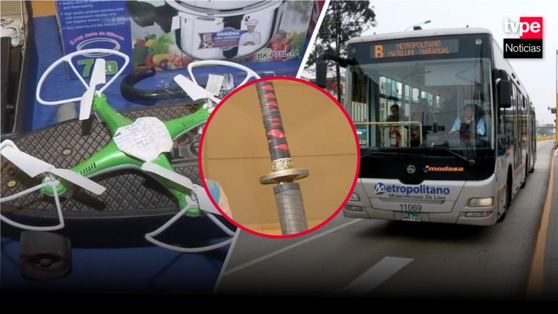 Metropolitano Objetos perdidos katana laptop celulares dron ATU