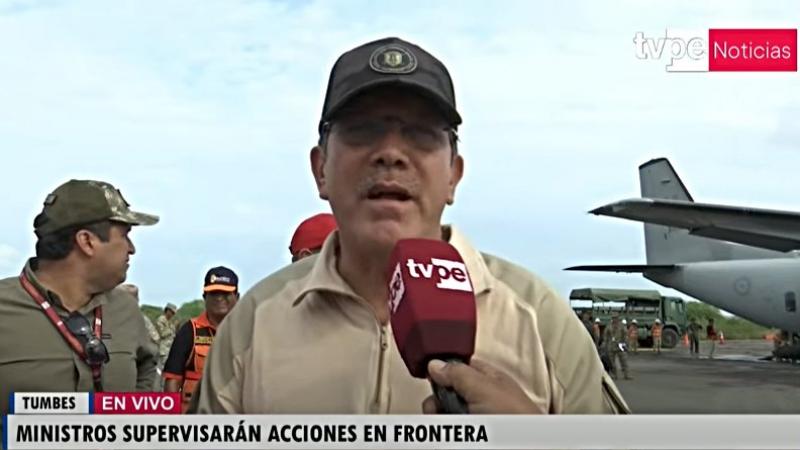 Ministro de Defensa , Ecuador  zona de frontera 