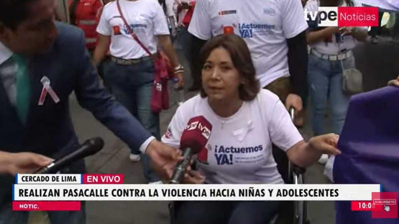 Ministra de la Mujer  Nancy Tolentino   casos de violencia sexual 