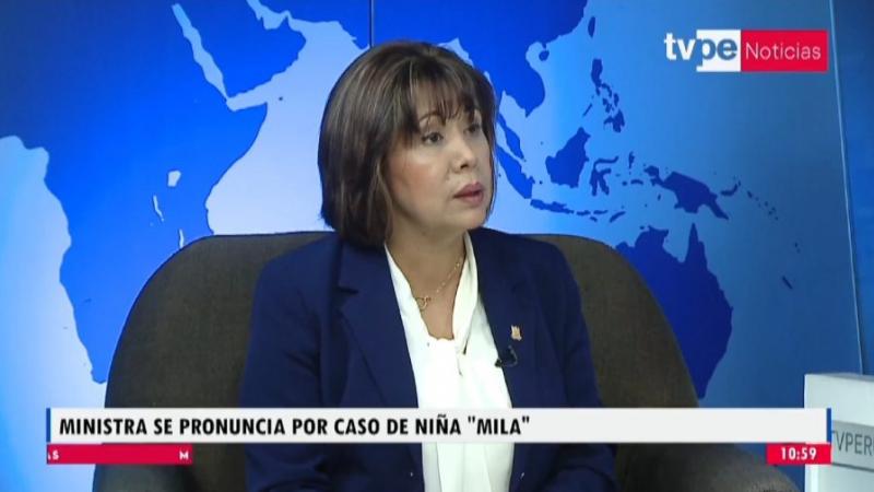 Ministra de la Mujer Nancy Tolentino MIMP Mila