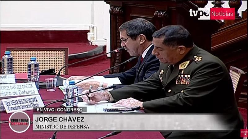 Ministro de Defensa en el Congreso de la República.