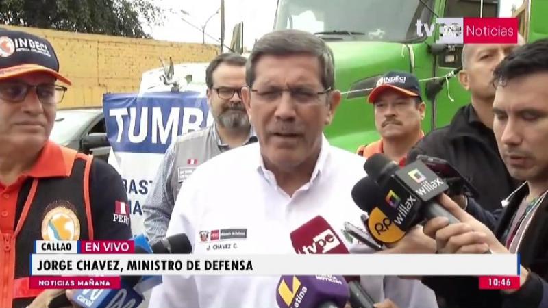 Ministro de Defensa Jorge Chávez Cresta Mindef Estado de Emergencia