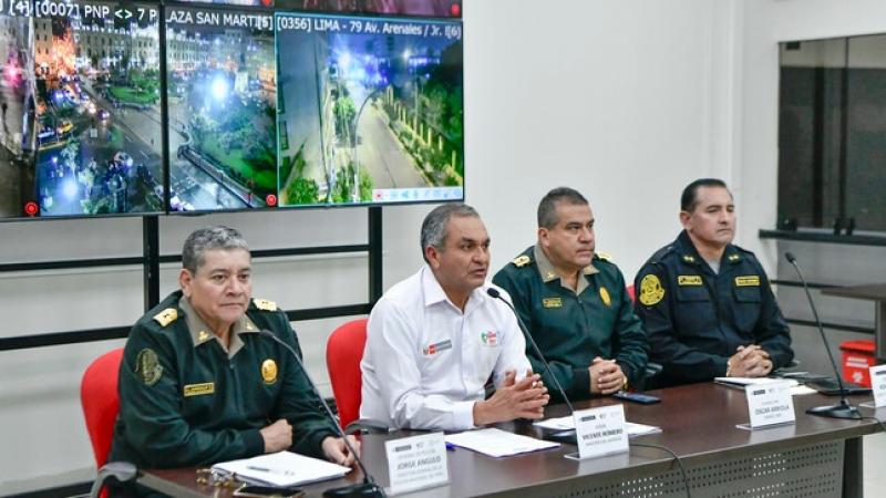 Ministro del Interior Vicente Romero Mininter delincuencia crimen organizado Policía Nacional 
