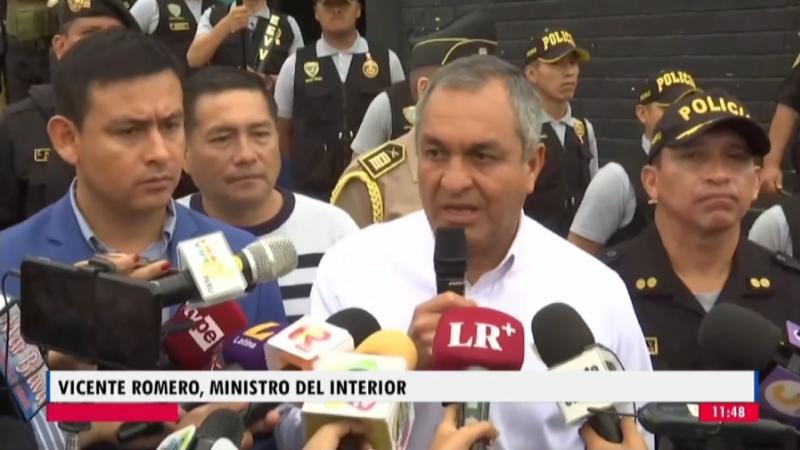 MINISTRO DEL INTERIOR VICENTE ROMERO POLICÍA NACIONAL