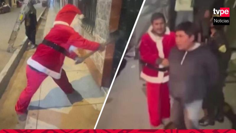 Navidad Papa Noel Santa Claus PNP Policía Nacional Huaral