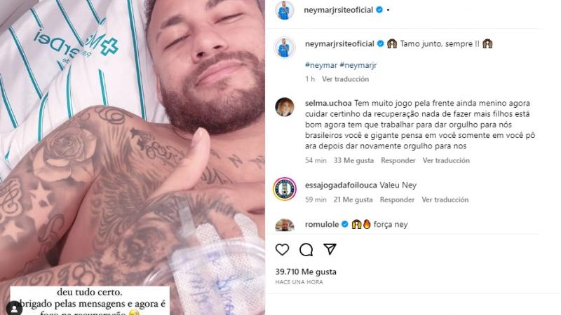  Neymar Ahora se recupera después de la operación: 