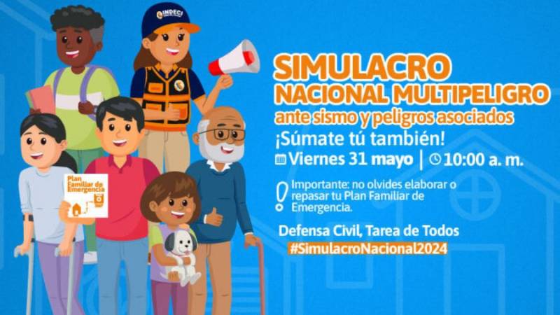 Participa del Primer Simulacro Nacional Multipeligro 2024