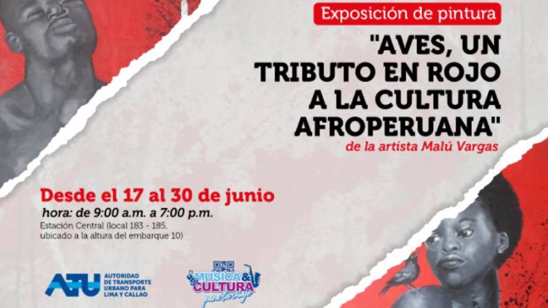 Artista Malú Vargas presenta exposición  “Aves, un tributo en rojo a la cultura afroperuana”