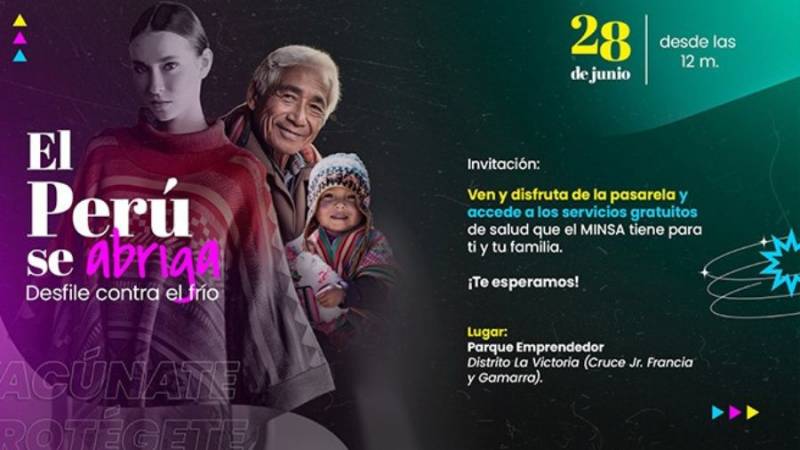 Campaña preventiva “El Perú se abriga, desfile contra el frío"