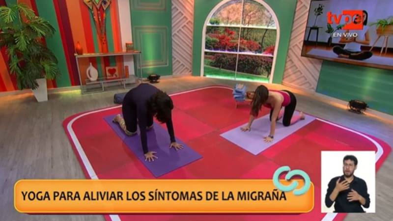 Alivia la migraña con estas posturas