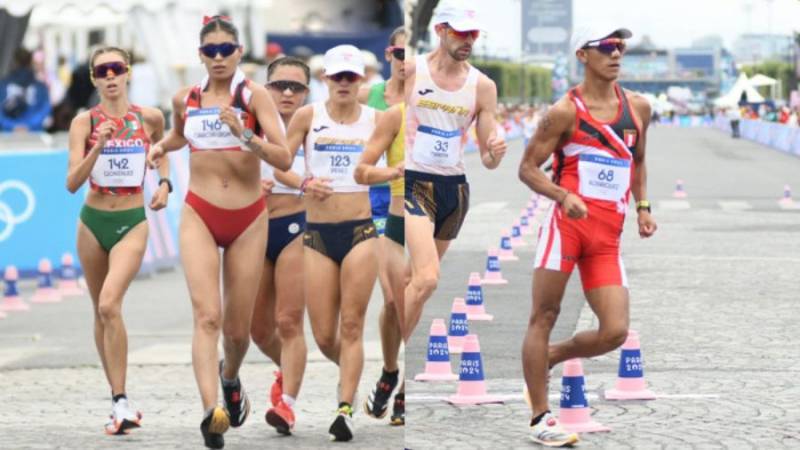 Kimberly García y César Rodríguez logran diploma olímpico en maratón de marcha relevo mixto 