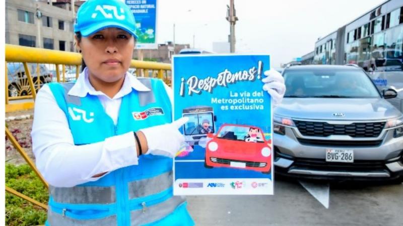 ATU y PNP actúan contra conductores que infringen vía del Metropolitano