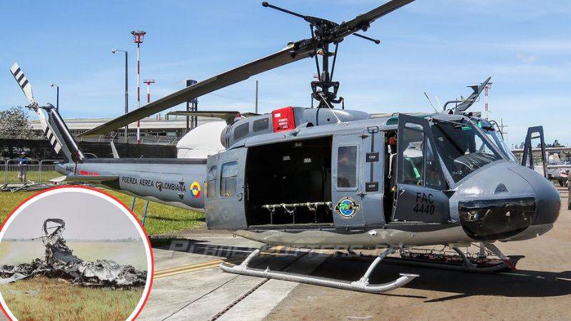 Ocho militares muertos en accidente de helicóptero en Colombia