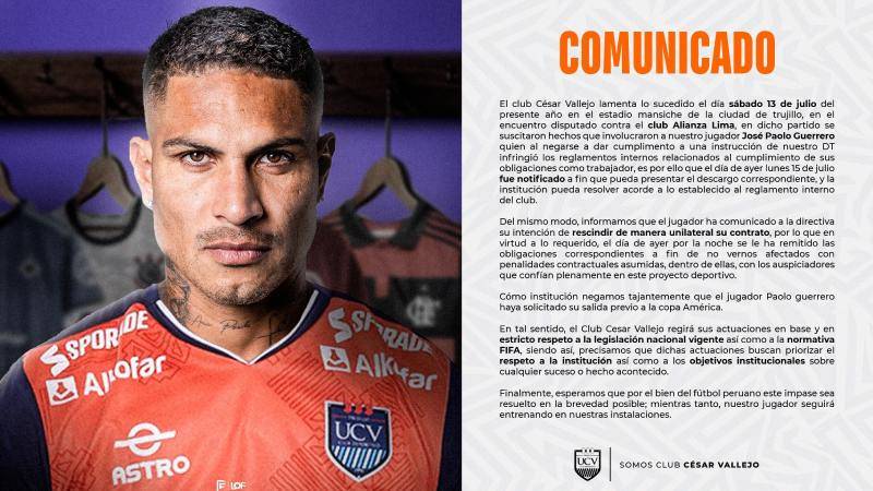 PAOLO GUERRERO UCV ALIANZA LIMA