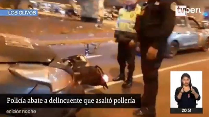Los Olivos: policía abate a delincuente que asaltó una pollería 