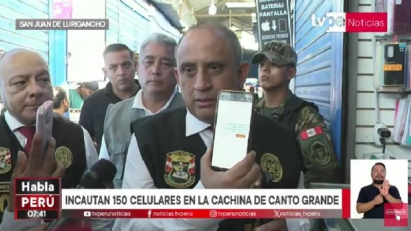 Policía Nacional PNP Canto Grande La Cachina celulares