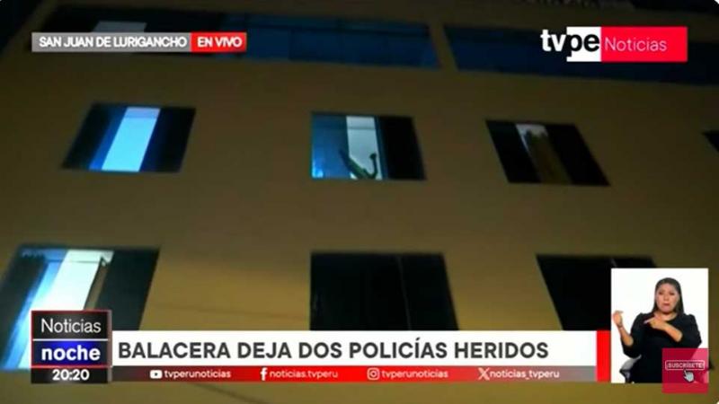 San Juan de Lurigancho balacera  policías heridos