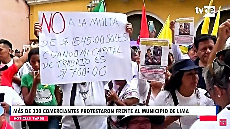 municipalidad de Lima comerciantes multa ambulantes