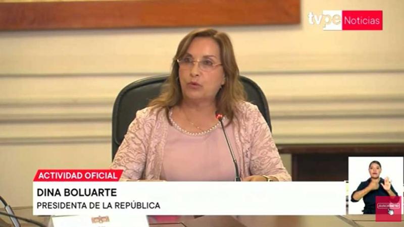 Presidenta Boluarte  Consejo de Seguridad Ciudadana