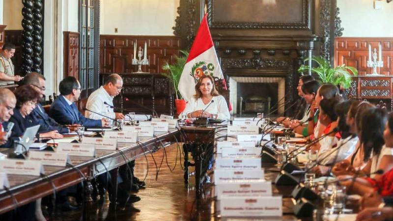 Presidenta Dina Boluarte reunión Palacio de Gobierno