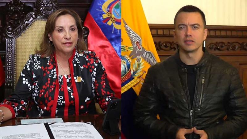 Presidenta Dina Boluarte mandatario de Ecuador ante hechos de violencia