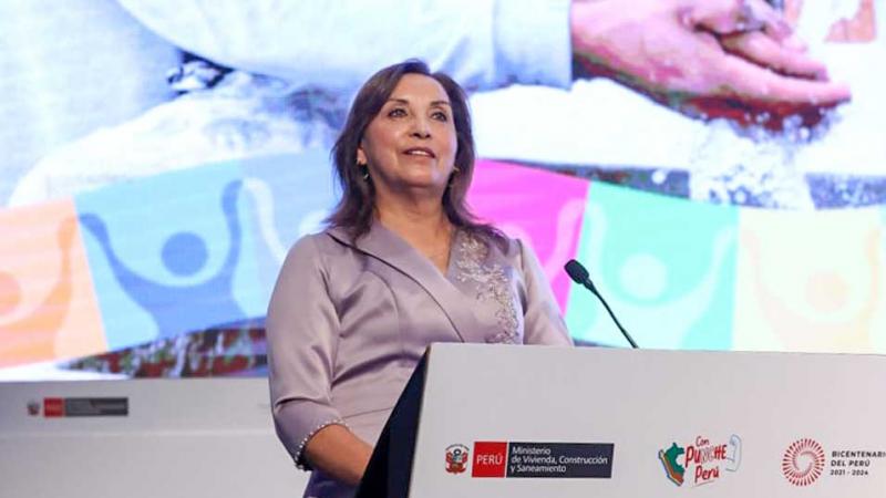 Dina Boluarte Gobierno agua y saneamiento