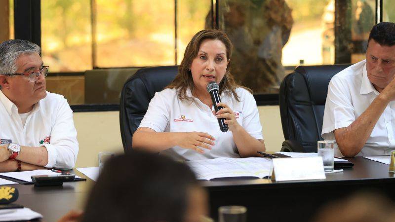 Presidenta Dina Boluarte visitó San Martín para supervisar acciones contra incendios forestales