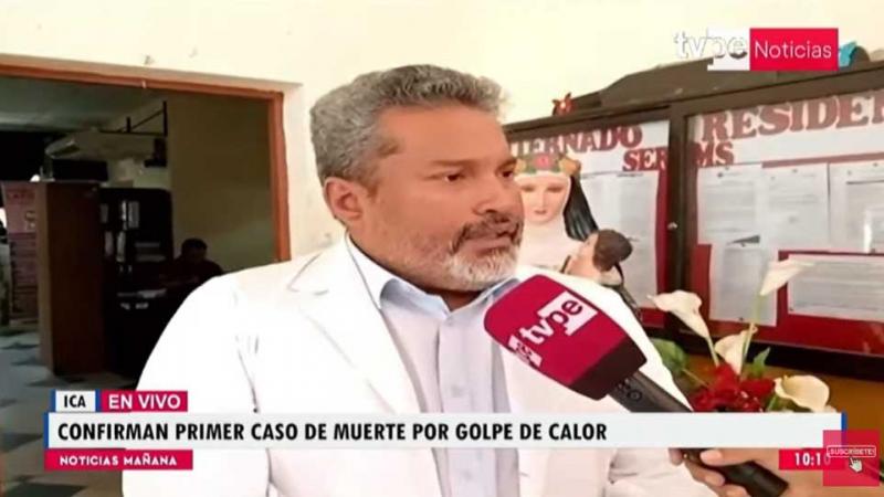 Ica primer fallecido  golpe de calor