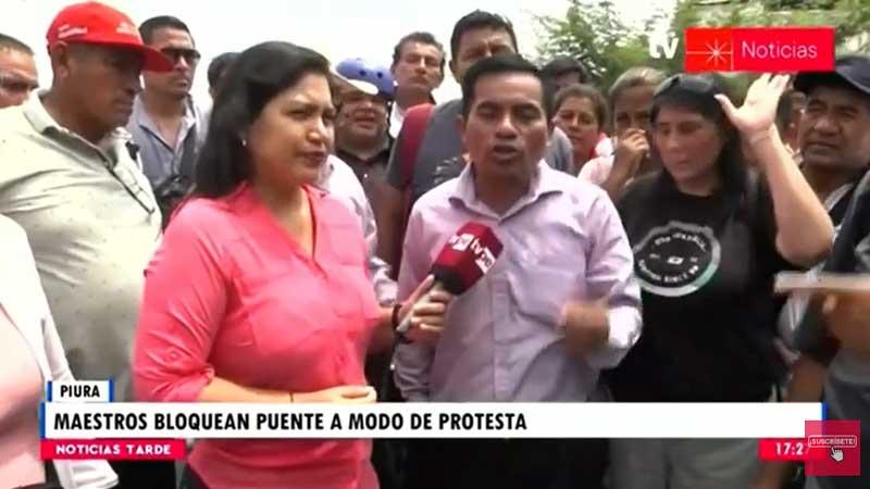 Piura: maestros  protesta  pagos 