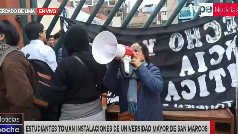 Toman San Marcos en protesta por elecciones internas 