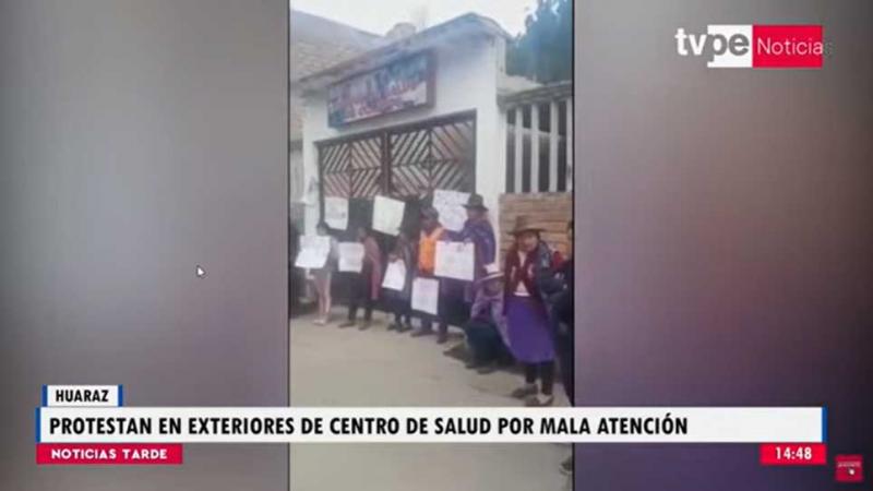 Huaraz protestas centro de salud 