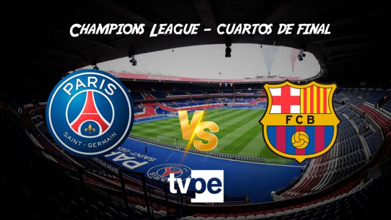 PSG vs. Barcelona por la ida en los cuartos de final de la Champions League