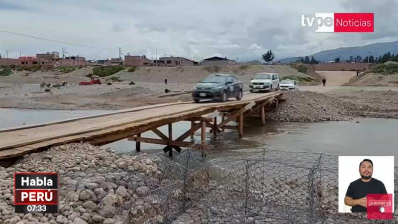 Junín: puente artesanal  río Cunas