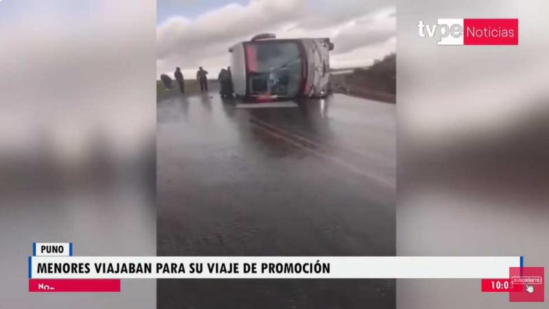 Puno bus   escolares viaje de promoción  heridos