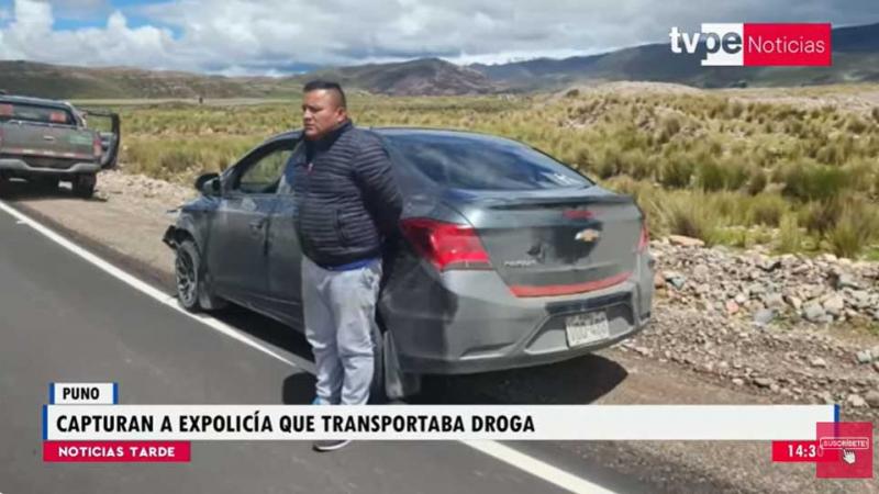 Puno: expolicía  droga