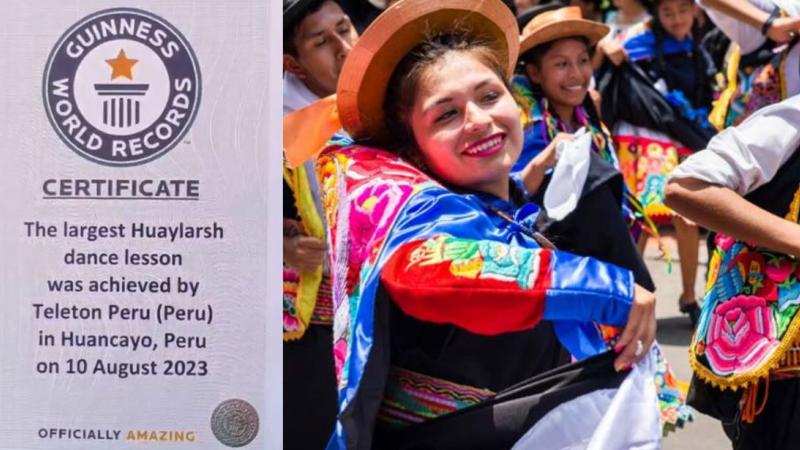 Huancayo rompe Récord Guinness con la clase más grande de huaylarsh 