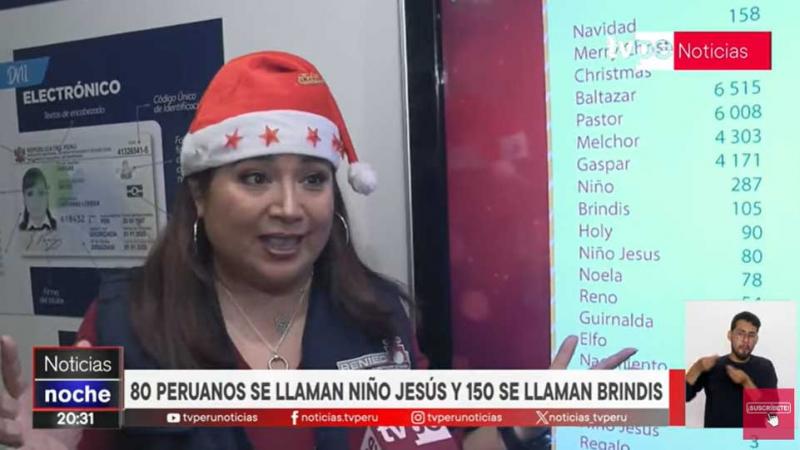 Conoce la lista de los nombres alusivos a la navidad, según Reniec