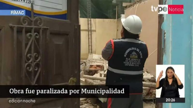 Rímac: dos obreros resultaron heridos durante trabajos de demolición